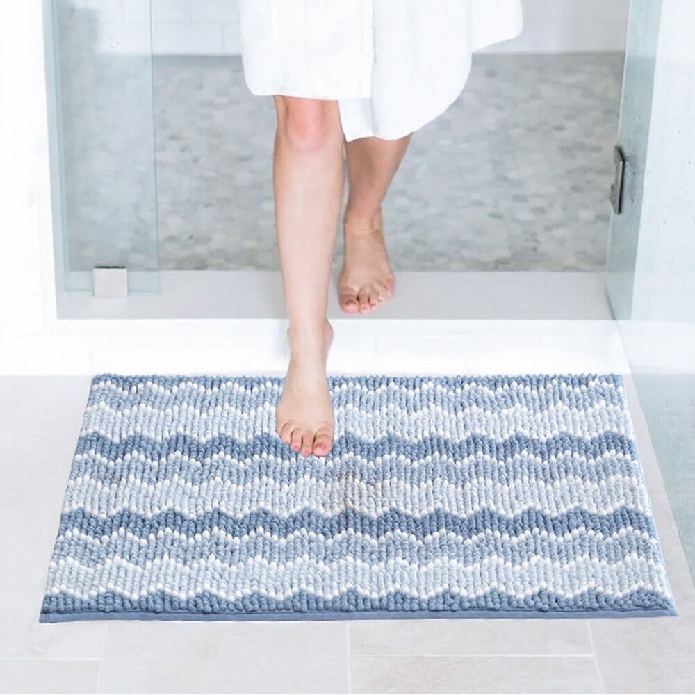 New Original Packaging 17x24 inches Bathroom Rug - Blue 2211-BL-17X24